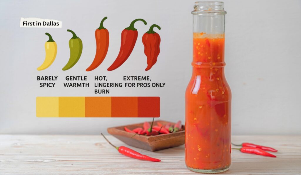 dallas texas bbq sauce heat level option
