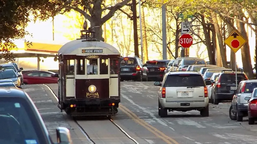 Free Things to Do in Dallas for Families- the M-line Trolley