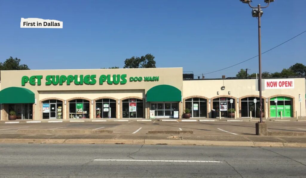 Exterior of pet supply store locations in Dallas TX