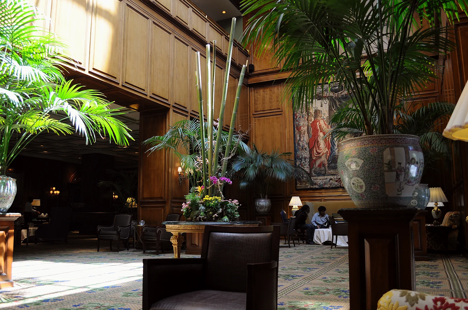 The ornate lobby of the Adolphus Hotel in Dallas, home to The French Room