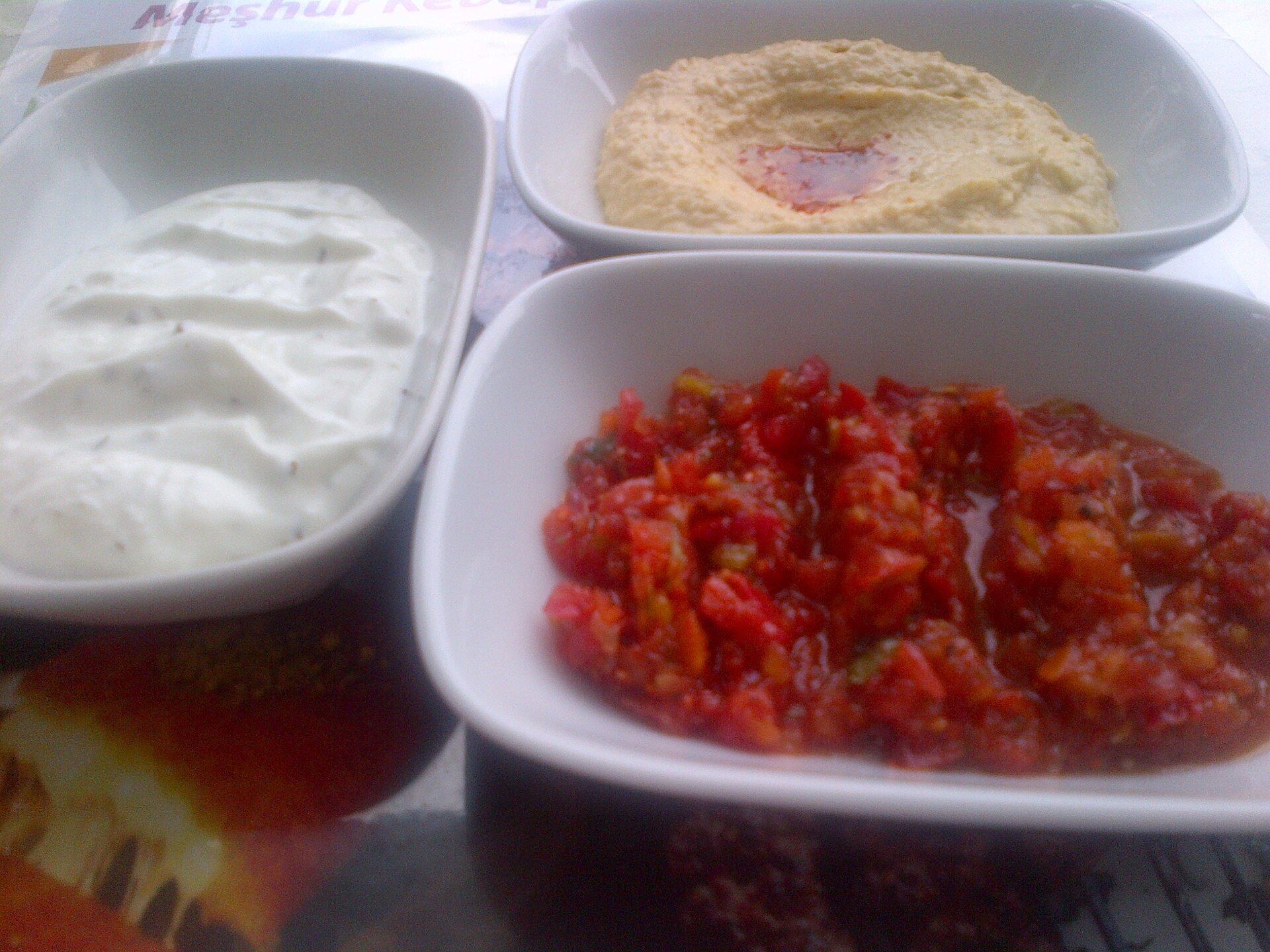 Best Mediterranean Food in Dallas - Meze Spread Meze spread of hummus and dips, the best Mediterranean food in Dallas