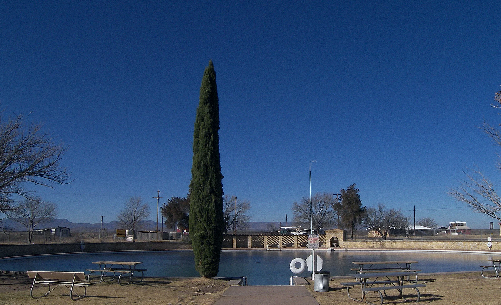 Balmorhea State Park pool - 72 degrees year-round Balmorhea State Park spring-fed swimming pool with clear water