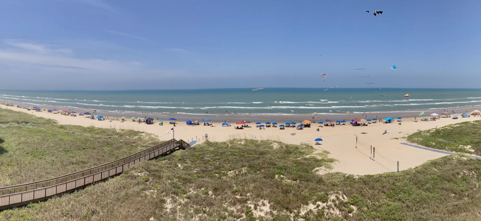 South Padre Island beach - Texas Gulf Coast South Padre Island beach panorama with sand dunes and Gulf of Mexico