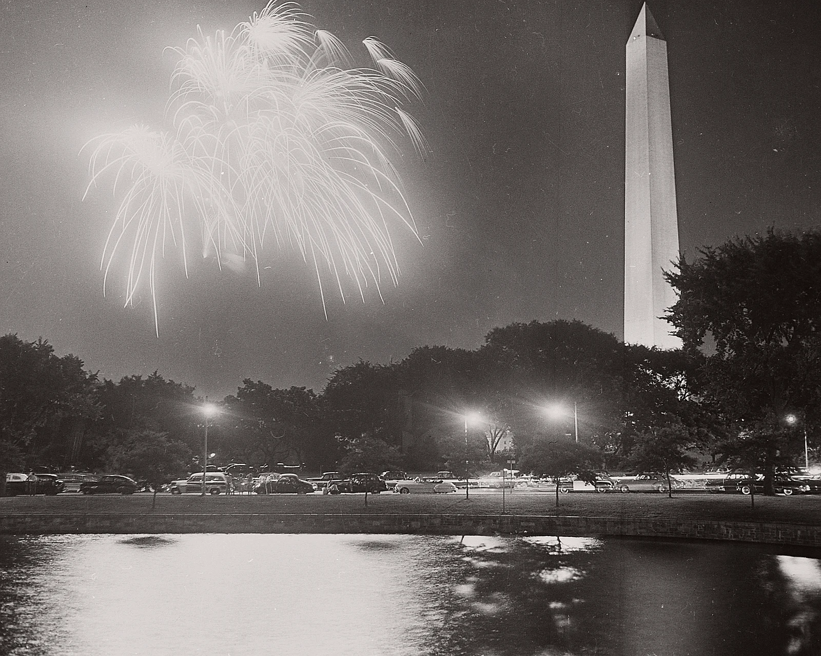 Fourth of July fireworks lighting up the night sky