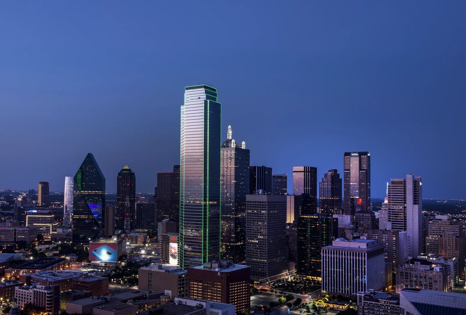 Dallas skyline at dusk